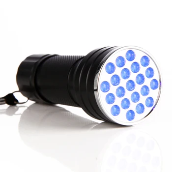 21LED UV Lampa s Ultrafialovým Mini UV Baterky IPX4 Nepremokavé 395nm Hliníkovej Zliatiny Batérie Powered Non-slip Zdravotníckych Zariadení