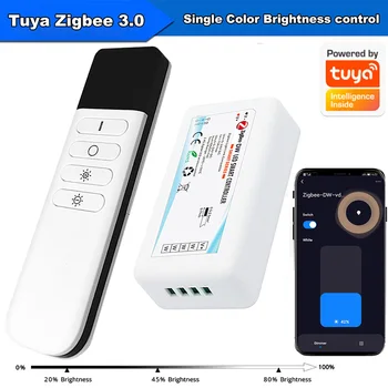 5V 12V 24V 15A Tuya Zigbee 3.0 Smart jednofarebné Led Controller Stmievač + Zigbee 4key Multi-režim Diaľkového Ovládania Pre Google Alexa