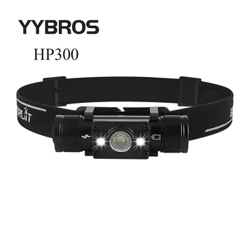 YYBROS HP300 LED Svetlomet 7-Režim Silný Nepremokavé Svetlometu Typ-C Nabíjateľná 18650 Vedúci Pochodeň pre Kempovanie Lov, Rybolov