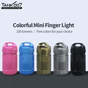 Tank007 E15Ai Mini Svetlo Keychain Prst Baterka, Farebné 100L IPX8 Vodotesné, Milý Darček pre Jeden sa Vám Páči