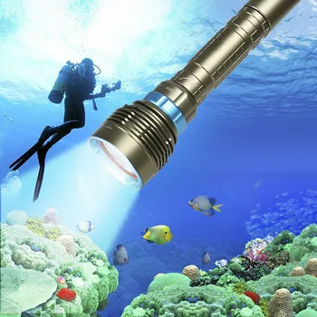 Potápanie Pochodeň Nepremokavé Magnetron 7 Svetlá L2 Baterka Profesionálne Podvodná Iluminátor Baterka LED Baterka Potápanie