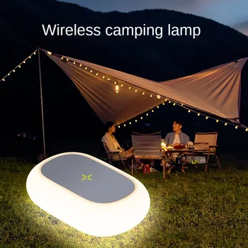 Domov Nočné Svetlo Outdoor Camping Lampy Prenosné Svietidlá Atmosféru Svetla Multifunkčné Mobilné Bezdrôtové Nabíjanie Camping Svetlá