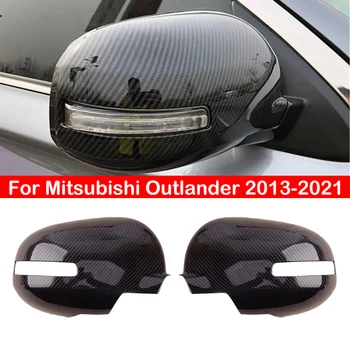 Pre Mitsubishi Outlander 2013-2021 Auto Spätné Bočné Zrkadlo Pokrytie Krídlo Spp Exteriérové Dvere Nálepky Prípade Výbava Uhlíkových Vlákien Vzhľad