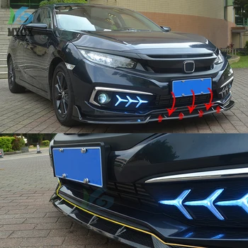 Vysoká Kvalita 3ks/1set ABS Auto Nárazníka Vpredu Pery Splitter Difúzor Pery Pre Honda Civic 2019 2020 2021 2022