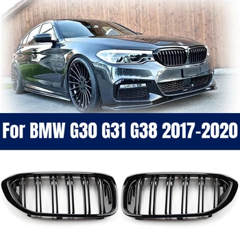 M5 Predné Obličiek Nárazníka Vložiť Mriežka Glossy Black Chrome Grily Kryt Pre BMW 5 Series G30 G31 G38 2017-2020 M Performance