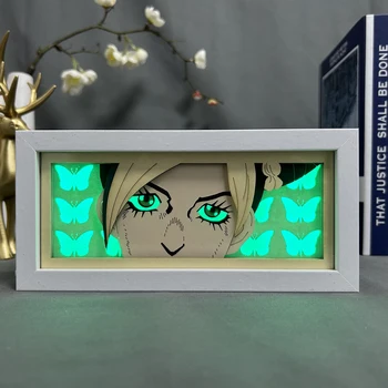 Anime Mood Light Box radu jojo je Bizarné Dobrodružstvo Jolyne Pre Spálne Dekorácie Manga Tabuľka Stolná Lampa Anime Nočné Svetlo Oči radu jojo