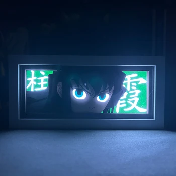 Anime Light Box Démon Vrah Tokito Muichiro Led Nočné Svetlo pre Izba Dekor Manga Kimetsu Č Yaiba Lampa Gadget Darček k Narodeninám