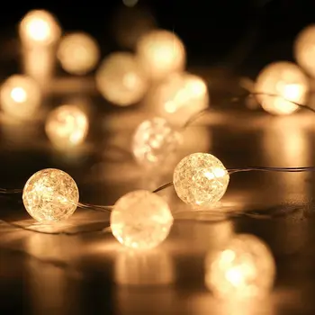 2M 20led Svete Loptu String Osvetlenie Závesné LED Reťaz Svetla Garland Korálky Strany, Svadobné, Vianočné, Veľkonočné Vonkajšie Dekorácie Víla