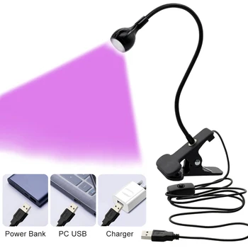 USB LED UV Svetlo Nail Art svetelná Terapia Svetlom Mobilného Telefónu na Opravu 3W Zelený Olej UV Lepidlo Vytvrdzovania Fialová USB Mini Banknoting Svetlo