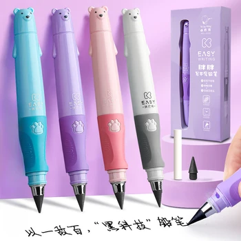 Roztomilý Ceruzka Kawaii Technológie Farebné Neobmedzený Písanie Večný Ceruzky 0,5 mm Č Atramentové Pero Cartoon Medveď Maľovanie na Školské potreby