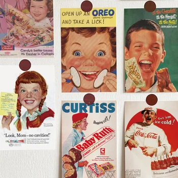 In American Vintage Reklama Pohľadnice Roztomilý Foto Rekvizity Domova Spálňa Pozadí Steny DIY Dekoratívne Karty 10 Listov