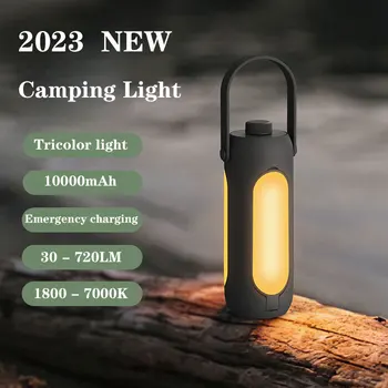 10000mAh Multi-function Camping Svetlá Prenosné Vonkajšie Kempingové Svietidlo Núdzové Svetlo Závesné Stan Svetlo Silný Blesk